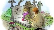 Bloemen voor het graf van een dierbare overledene