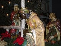 Koningen en herder kerststal Petruskerk Hilvarenbeek