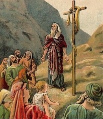 Mozes en de slang op het kruis